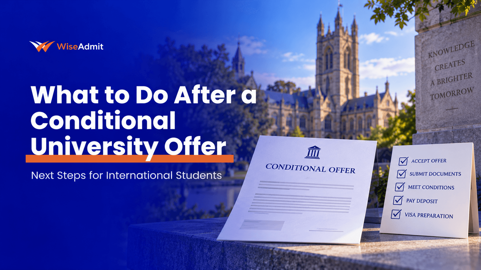 What to Do After a Conditional University Offer